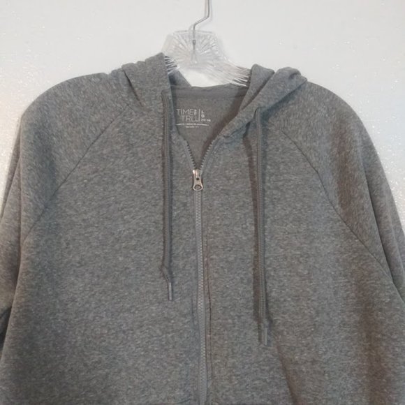 Time And Tru women's L (12-14) gray hooded sweater - Picture 2 of 13